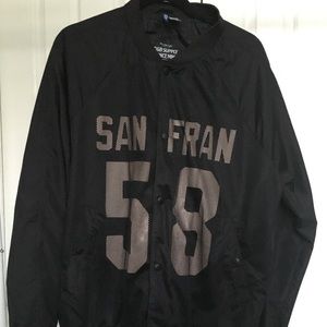 H&M Black “San Fran” Bomber/Windbreaker (XL)